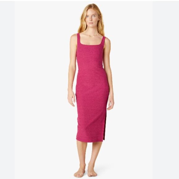 Beyond Yoga Dresses & Skirts - Beyond Yoga Spacedye Icon Midi Dress Pink Magenta Sz Large Maternity Comfortable
